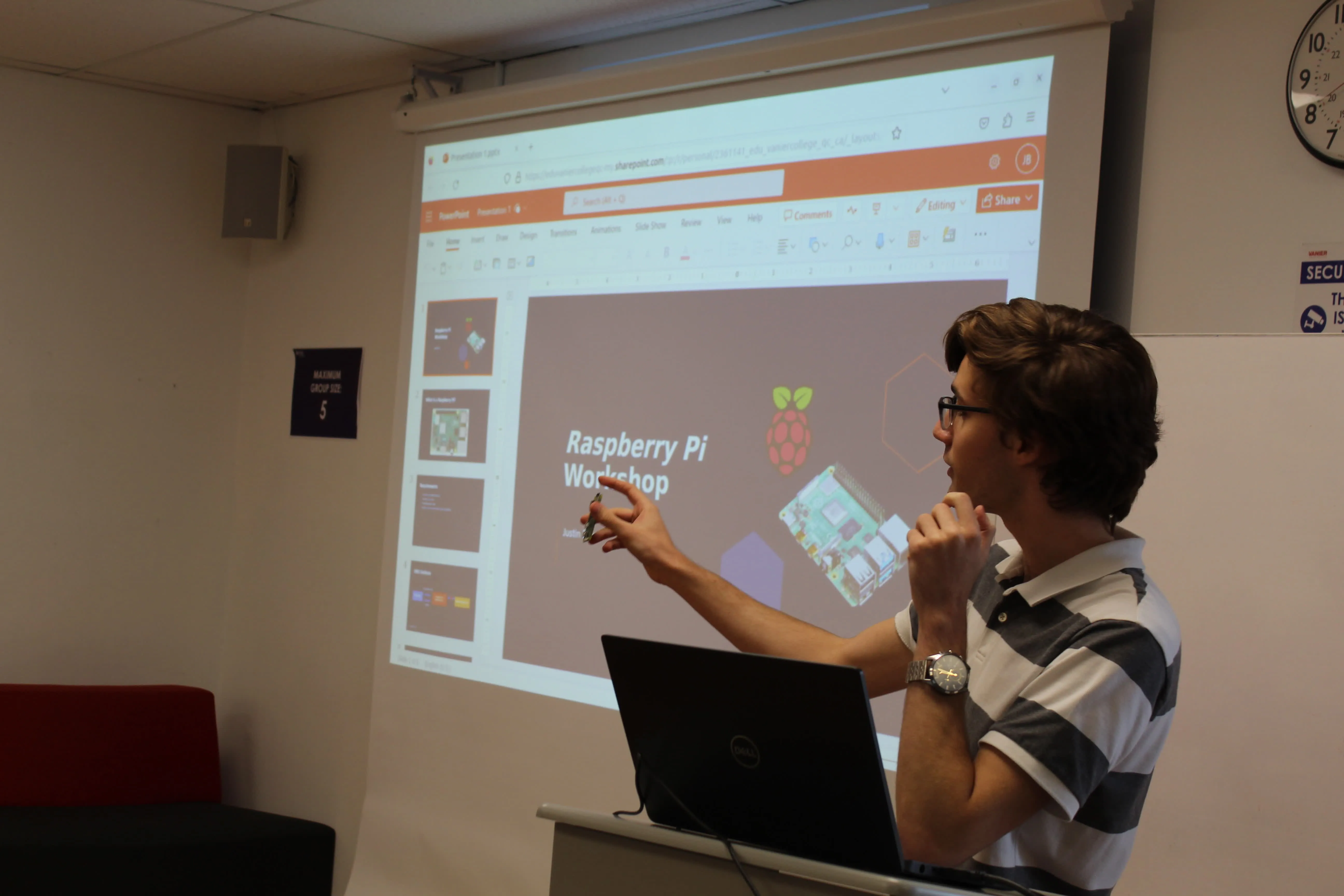 A headshot of me during a Raspberry Pi workshop I hosted